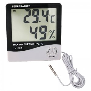 Wysoka precyzja Cena fabryczna Alarm dźwiękowy LCD Termometr higrometr z czujnikiem zewnętrznym