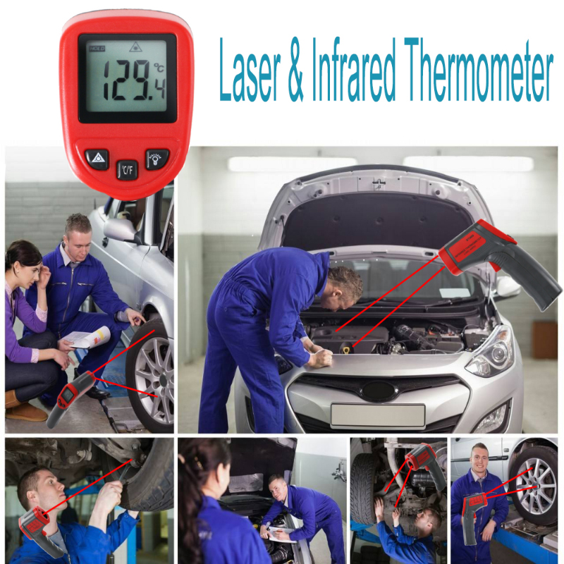 Factory Direct Sale Termometr na podczerwień Test temperatury silnika i pomiar laserowy