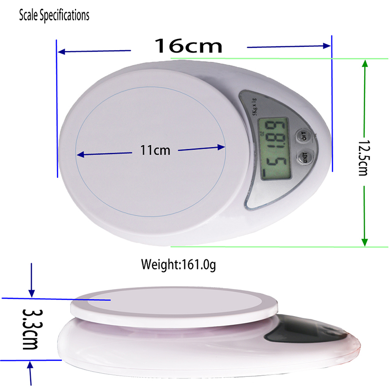 Cyfrowa waga do ważenia żywności z miską o wadze 0,1 g 7 g precyzyjnego cyfrowego domu