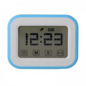 Ekran dotykowy 24-godzinny miernik Alarm Drugi zegar z magnetycznym wiszącym przenośnym zegarem