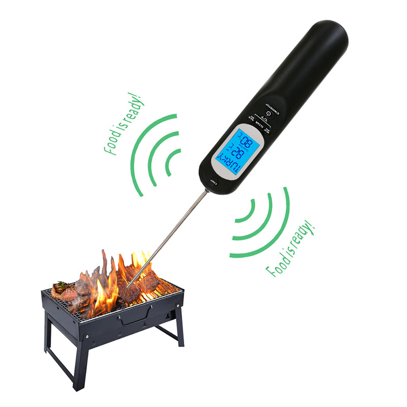 Jakość Chiński Nowy produkt Gotowanie Kuchnia Jedzenie Głos Cyfrowy termometr z latarką i USB